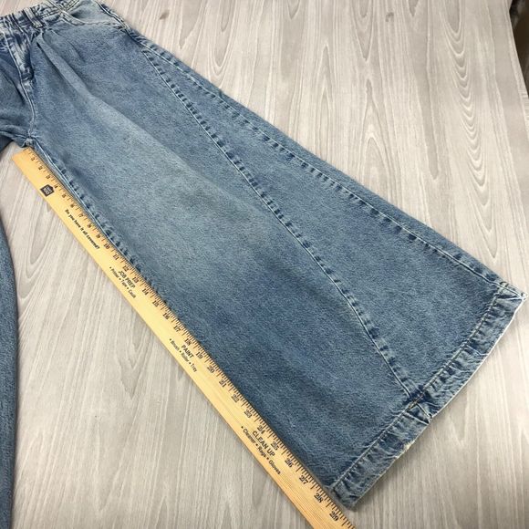Free People We The Free Equinox Denim Trousers Jeans Open Sky Wide Leg Size 27 - Picture 13 of 14